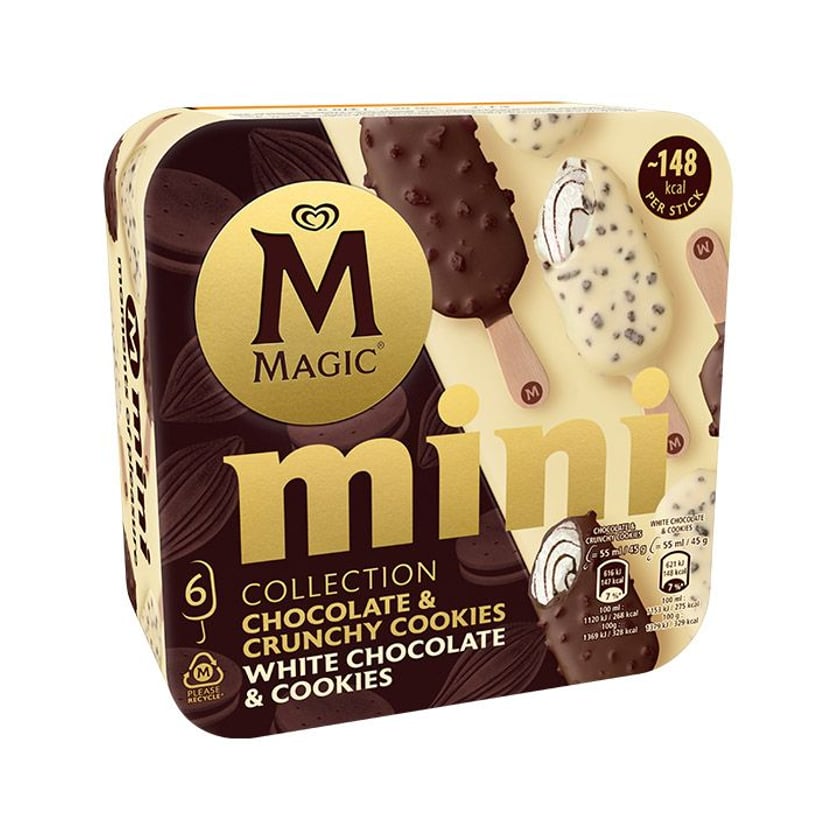 Magic Mini Chocolate & Crunchy Cookies & White Chocolate & Cookies 6x55ml