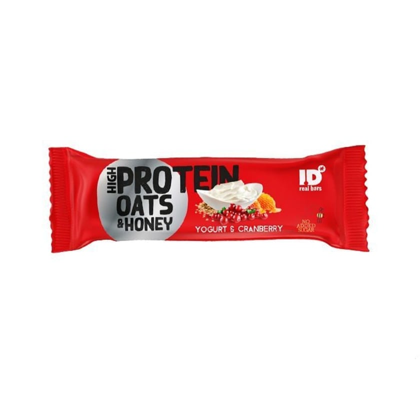 ID Μπάρα Πρωτεΐνης με Βρώμη, Μέλι, Γιαούρτι & Cranberry 60g