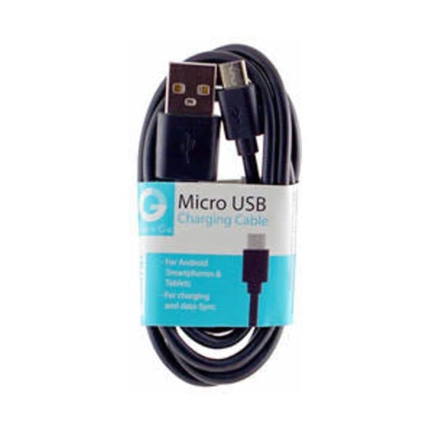 GNG Καλώδιο Φόρτισης & Data Micro USB Μαύρο 1m