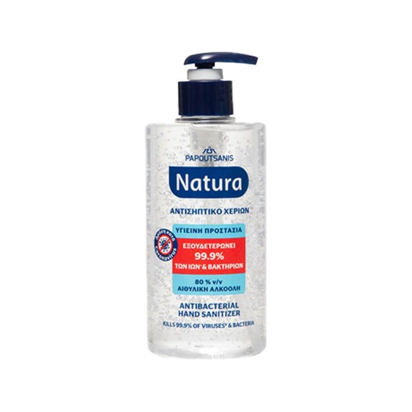 Natura Gel Αντισηπτικό Χεριών με Αντλία 400ml