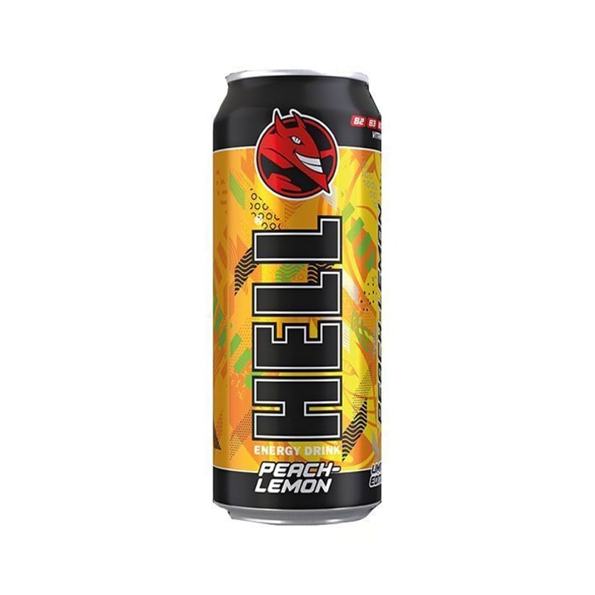 Hell Energy Drink Peach Lemon 500ml