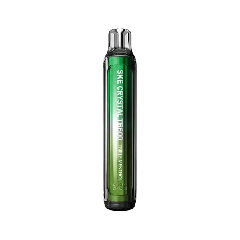Crystal TB600 Ηλεκτρονικό Τσιγάρο μιας Χρήσης Triple Menthol 20mg 2ml 600 Puffs