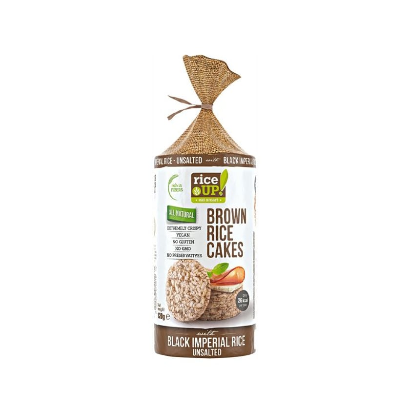 Rice Up Ρυζογκοφρέτες Ολικής Άλεσης Black Imperial Rice χωρίς Αλάτι 120g