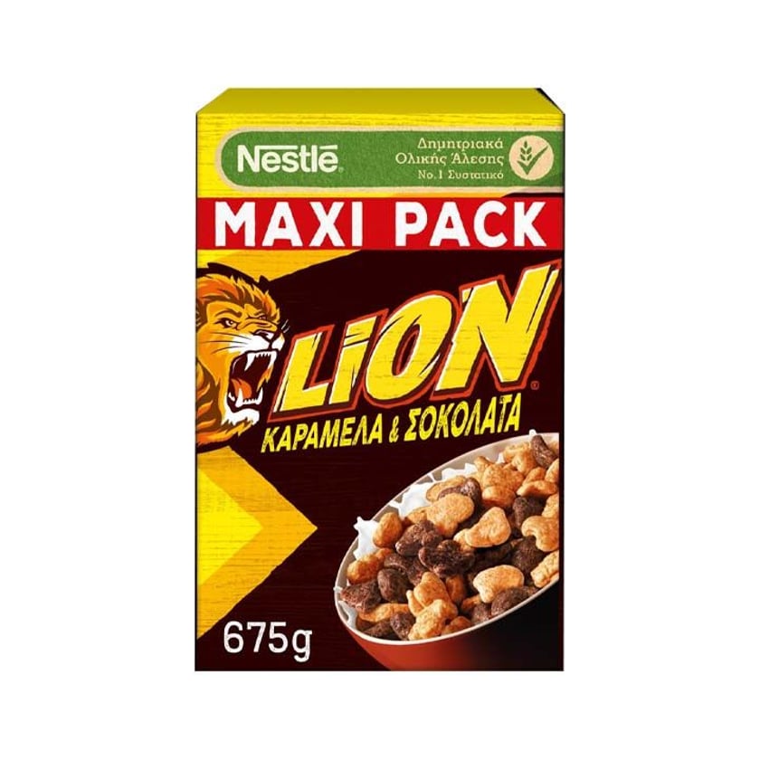 Nestle Lion Δημητριακά Ολικής Άλεσης με Σοκολάτα & Καραμέλα 675g