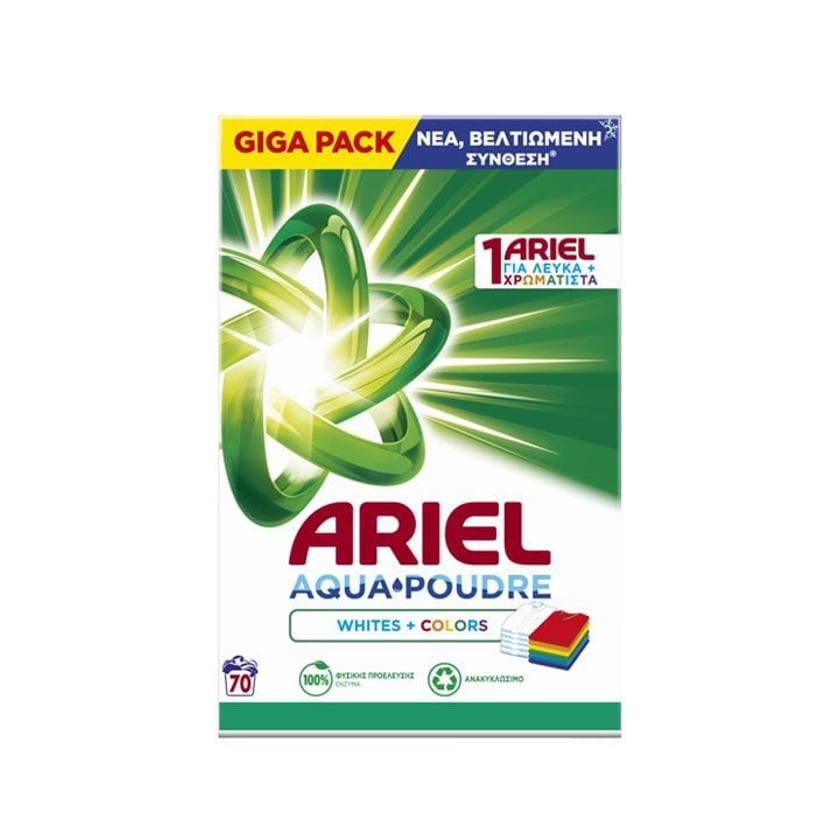 Ariel Powder Detergent Colors & Whites 70 Washes