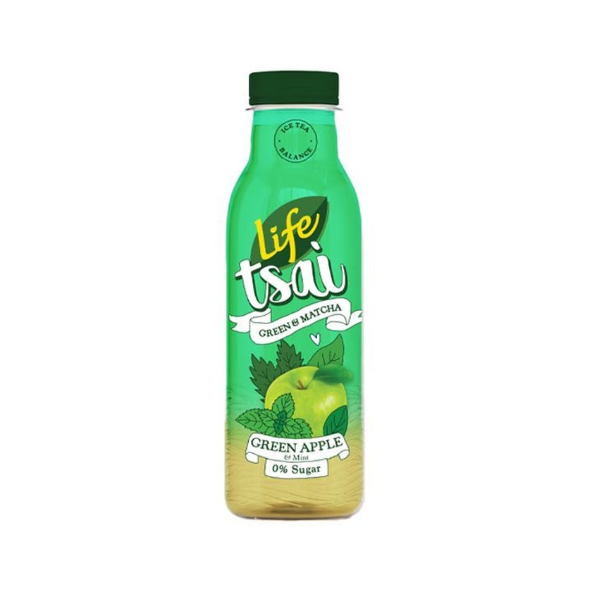 Life Tsai Ice Green & Matcha Tea Πράσινο Μήλο & Δυόσμος 500ml