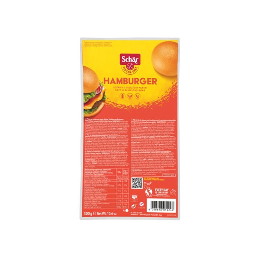 Schar Ψωμάκια για Hamburger Χωρίς Γλουτένη 300g