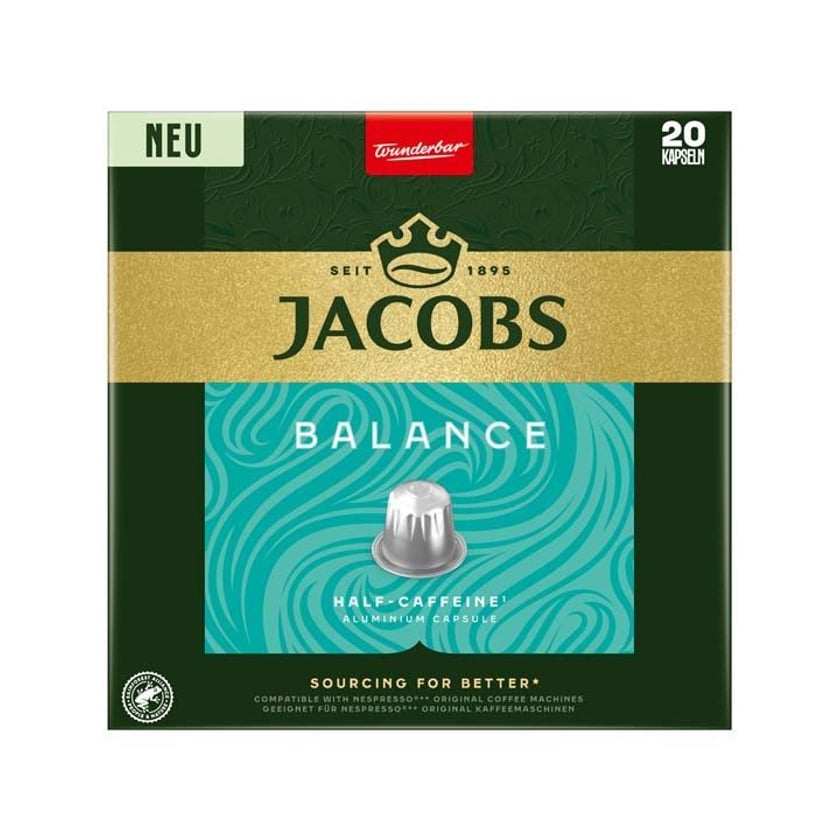 Jacobs Κάψουλες Espresso Balance Συμβατές με Μηχανές Nespresso 20τεμ