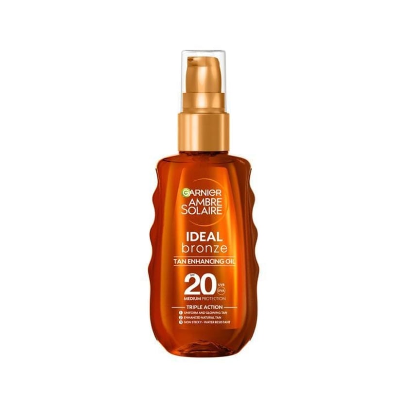 Garnier Ambre Solaire Ideal Bronze Λάδι Μαυρίσματος Spray SPF20 150ml