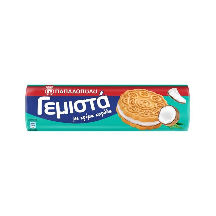 Παπαδοπούλου Μπισκότα Γεμιστά Κρέμα Καρύδα 200g