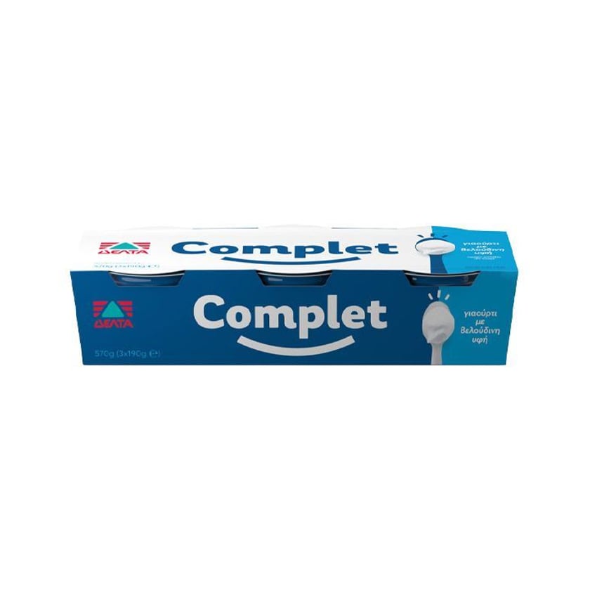 Δέλτα Complet Επιδόρπιο Γιαουρτιού 10% Λιπαρά 3x190g