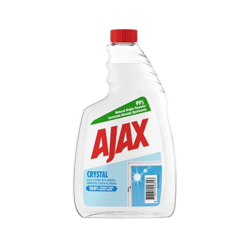 Ajax Crystal Clean Ανταλλακτικό Καθαριστικό για Τζάμια 750ml