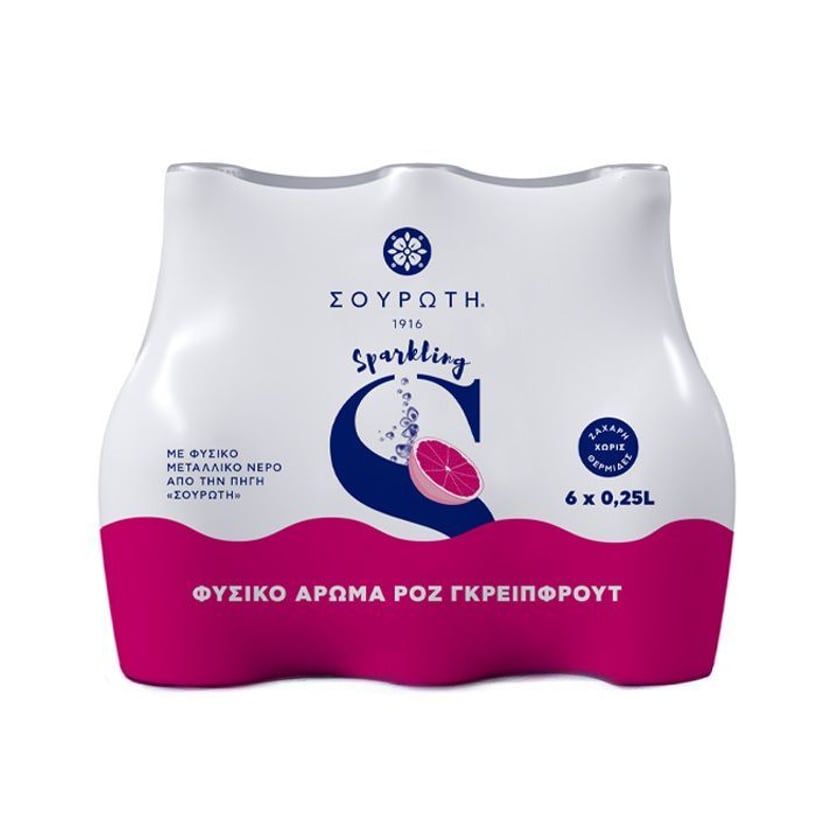 Σουρωτή Ανθρακούχο Νερό Pink Grapefruit 6x250ml