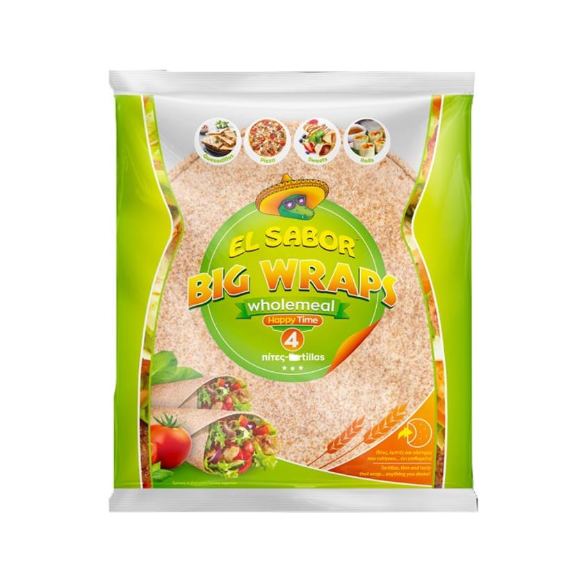 El Sabor Τορτίγια Ολικής Αλέσεως 10` 4 Τεμάχια 245g