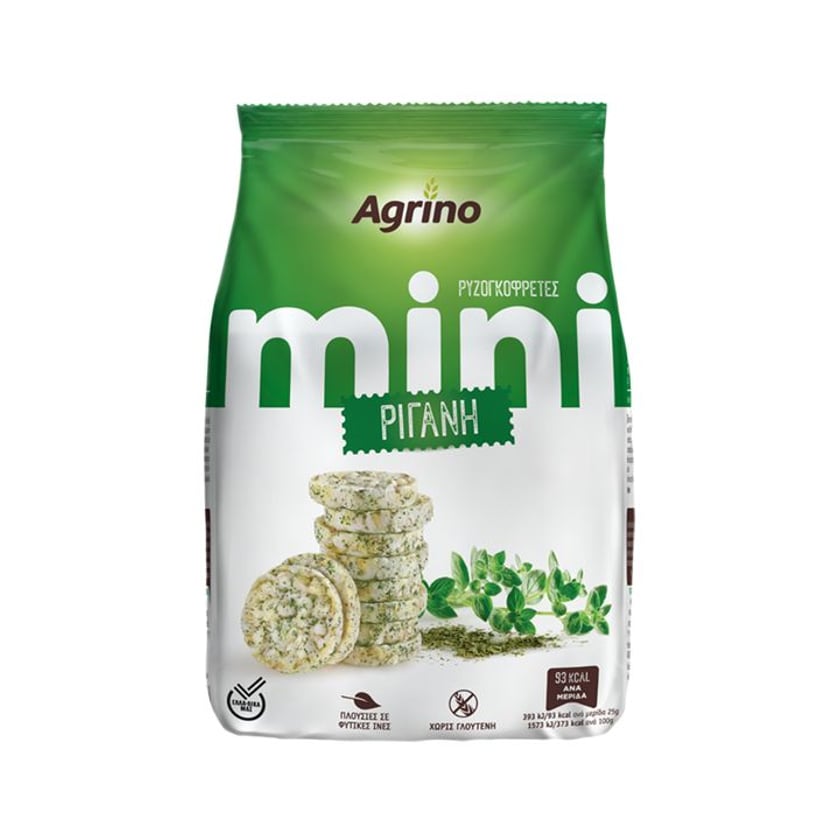 Agrino Mini Ρυζογκοφρέτες Ρίγανη 50g