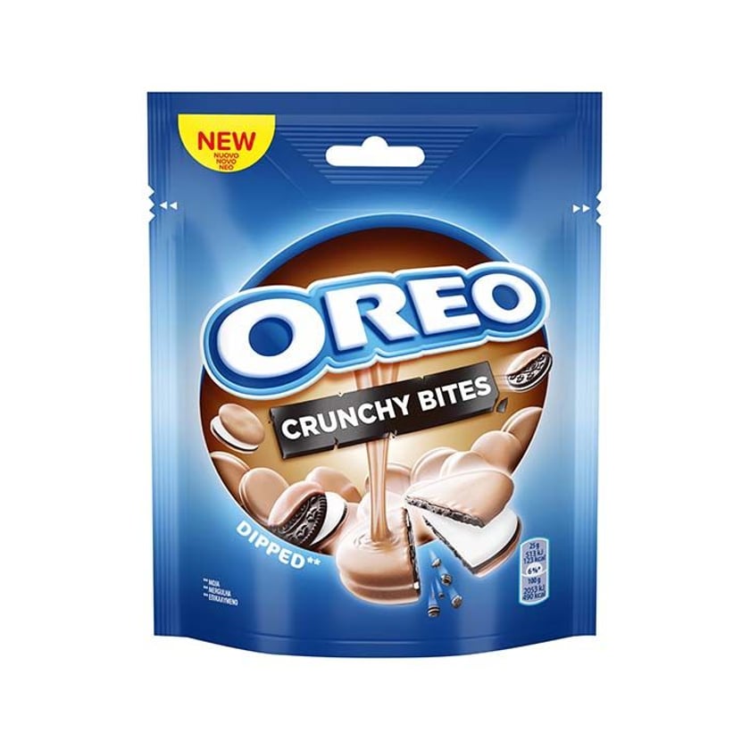 Oreo Crunchy Bites Μπισκότα με Επικάλυψη Σοκολάτας 110g