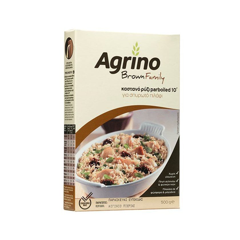 Agrino Brown Family Ρύζι Καστανό Parboiled 10` 500g