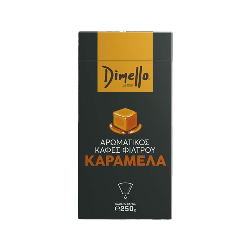 Dimello Αρωματικός Καφές Φίλτρου Καραμέλα Αλεσμένος 250g