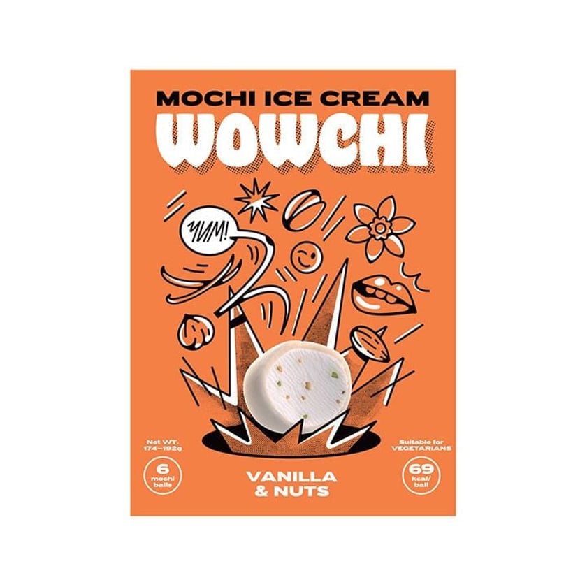 Wowchi Mochi Παγωτό Βανίλια & Ξηρούς Καρπούς 174g