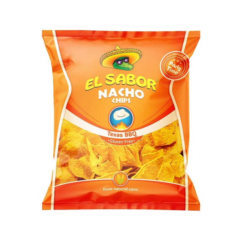 El Sabor Nacho Chips BBQ 225g
