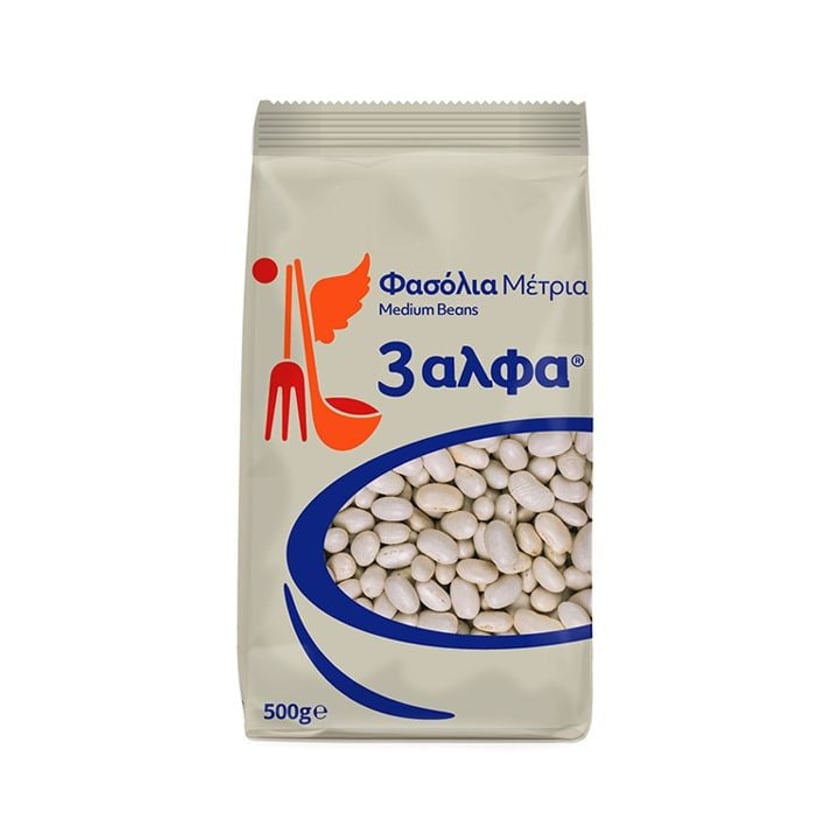 3 Άλφα Φασόλια Μέτρια 500g