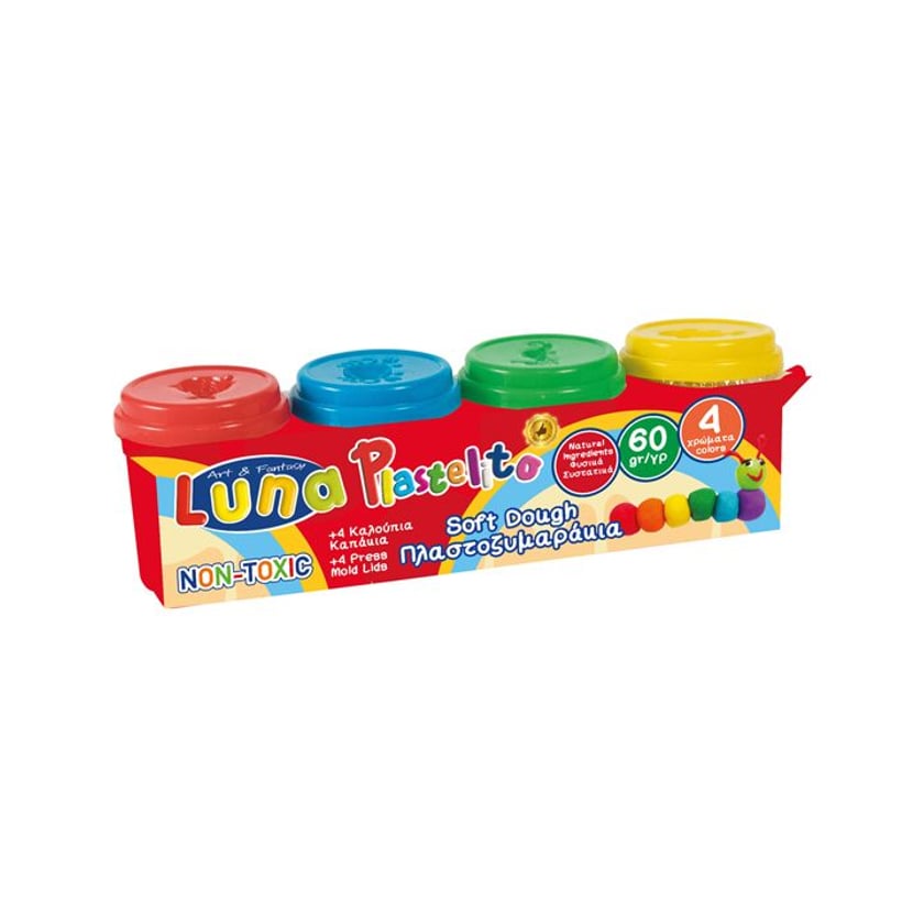 Luna Toys Πλαστοζυμαράκι 4 Χρώματα 60g