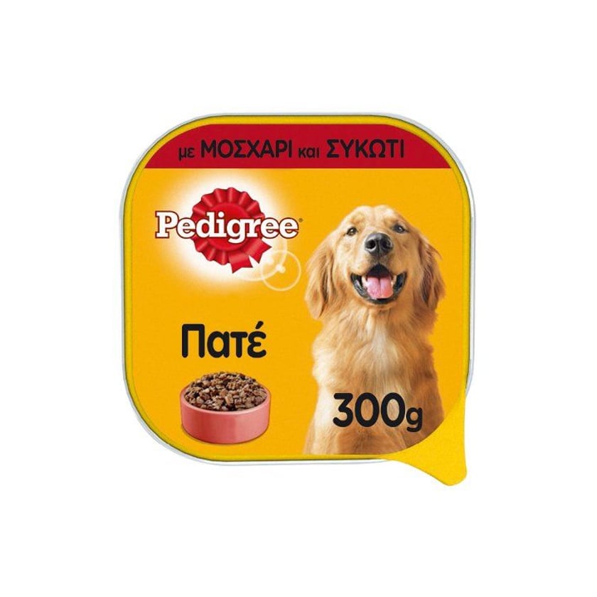 Pedigree Πλήρης Υγρή Τροφή για Σκύλους Μοσχάρι & Συκώτι σε Δισκάκι 300g