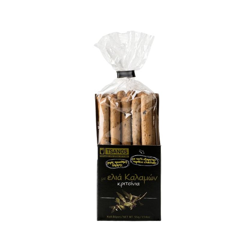 Tsanos Κριτσίνια με Ελιά Καλαμών 55g