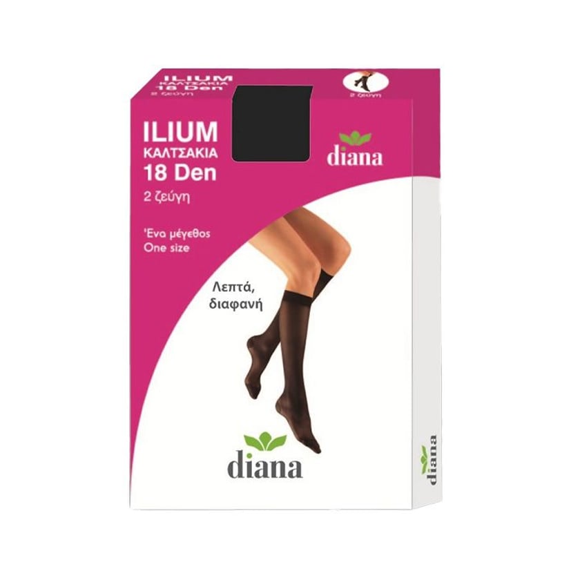 Diana Ilium Mousse Καλτσάκι One Size Μαύρο 18Den 2pcs