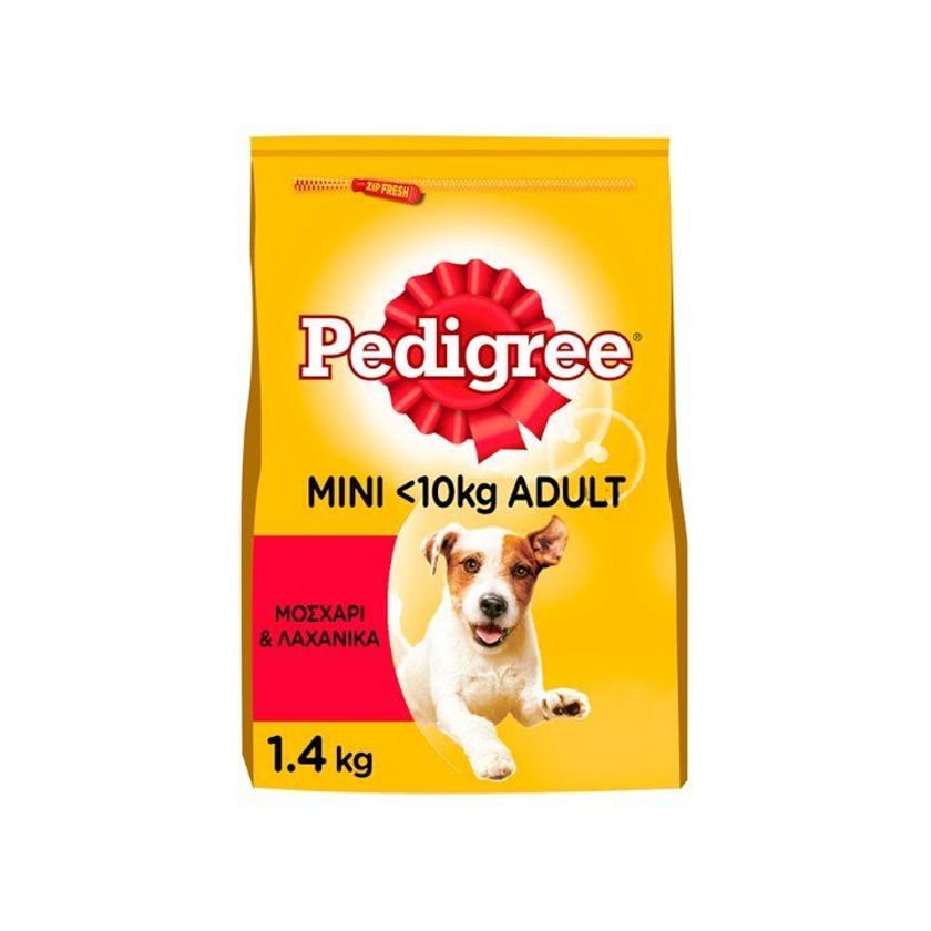 Pedigree Dry Dog Food For Small Size Dogs <10kg Beef & Vegetables 1.4kg