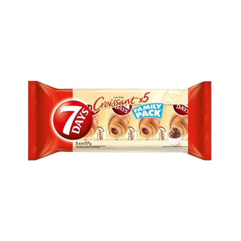 7Days Κρουασάν με Γέμιση Κρέμα Κακάο 5x37g