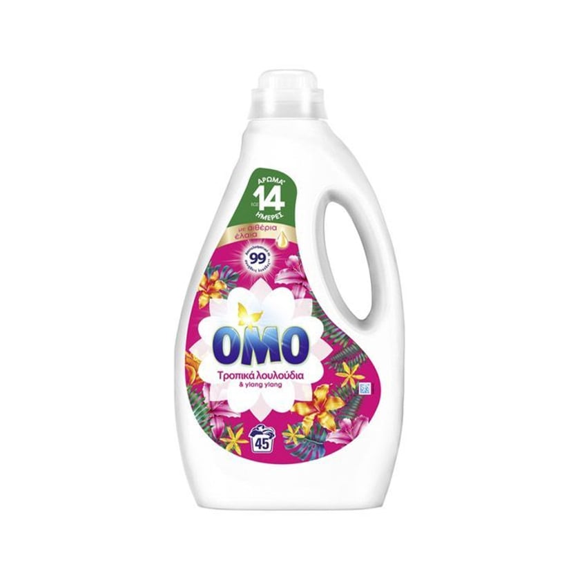 Omo Liquid Laundry Detergent Tropical Flower & Ylang Ylang 45 Washes 2.25l
