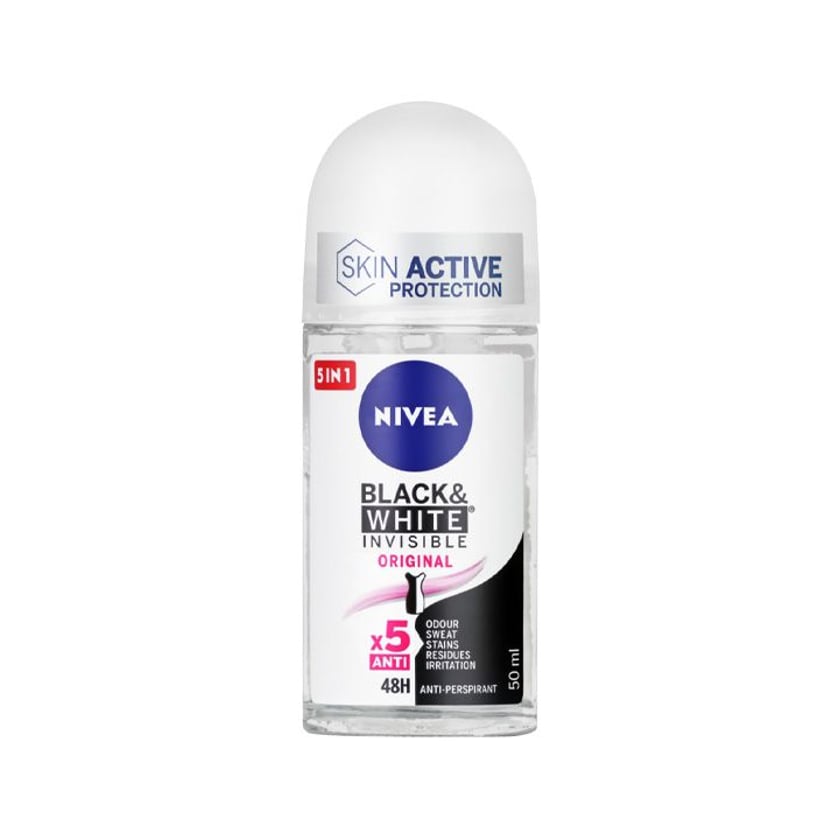 Nivea Αποσμητικό Roll-On Black & White Invisible 50ml
