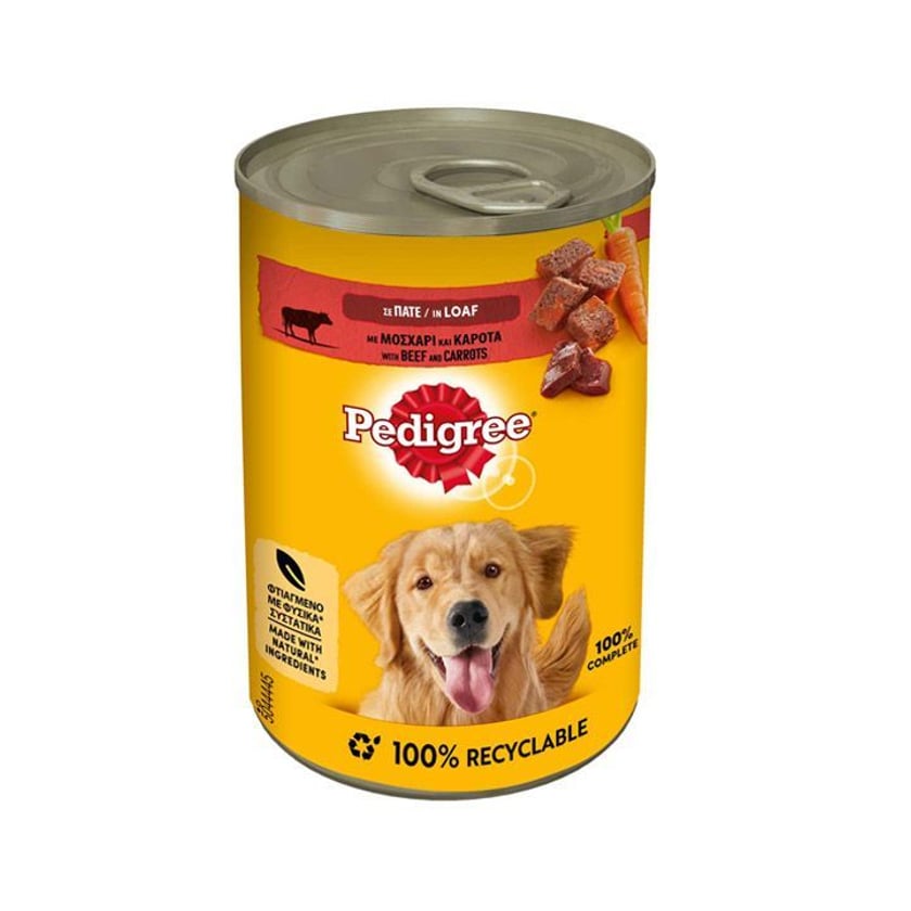 Pedigree Adult Υγρή Τροφή για Σκύλους Πατέ με Μοσχάρι, Συκώτι & Καρότα 400g