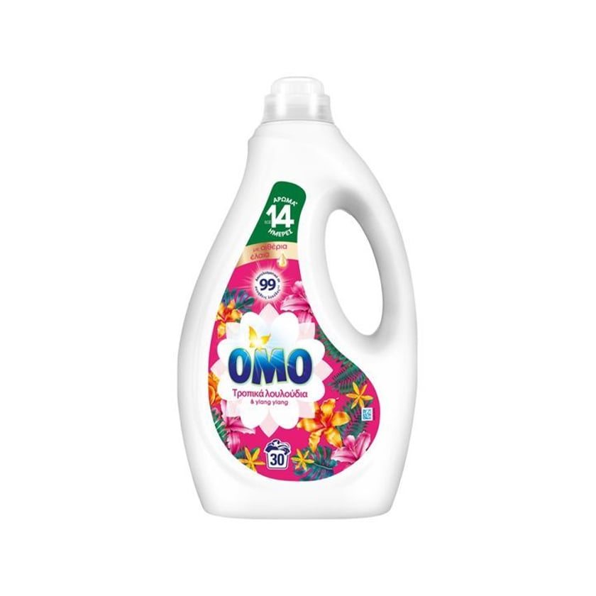 Omo Liquid Laundry Detergent Tropical Flowers & Ylang Ylang 30washes 1.5l