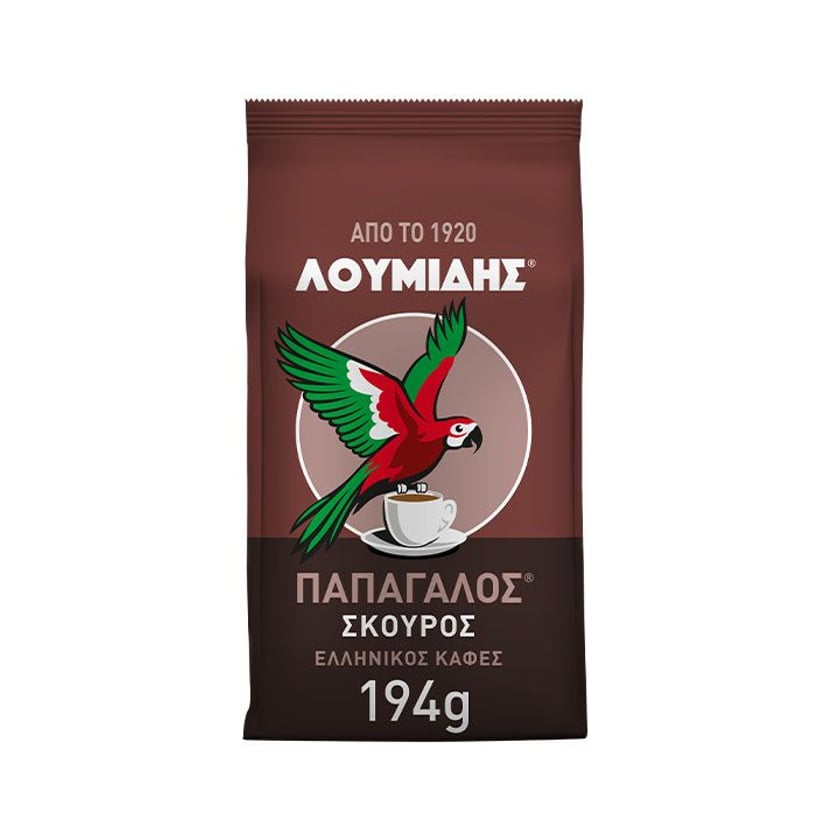 Λουμίδης Παπαγάλος Ελληνικός Καφές Σκούρος 194g