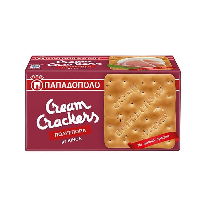 Παπαδοπούλου Cream Crackers Πολύσπορα με Κινόα 195g