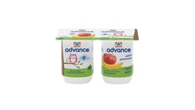 Δέλτα Advance Παιδικό Επιδόρπιο Γιαουρτιού Μήλο & Μπανάνα 2x140g