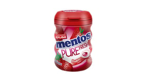 Mentos Τσίχλες Pure Fresh Strawberry σε Μπουκάλι 28g