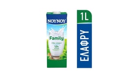 Νουνού Family Αγελαδινό Γάλα Υψηλής Θερμικής Επεξεργασίας Light 1l