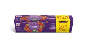 Δέλτα Vitaline Επιδόρπιο Γιαουρτιού Φράουλα 3x180gr 2+1 Δώρο