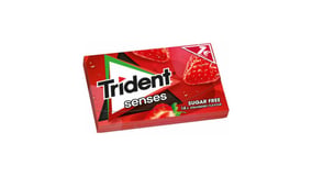 Trident Senses Τσίχλες Strawberry 27gr