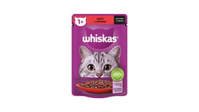 Whiskas Υγρή Τροφή για Γάτες με Μοσχάρι σε Σάλτσα 85g
