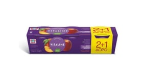 Δέλτα Vitaline Επιδόρπιο Γιαουρτιού Ροδάκινο 3x180g 2+1 Δώρο