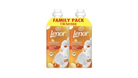 Lenor Fragrance Therapy Συμπυκνωμένο Μαλακτικό Ρούχων Χρυσή Ορχιδέα & Βανίλια 2x59 Μεζούρες