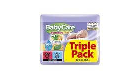 Babycare Μωρομάντηλα Sensitive Plus 3x54τεμ