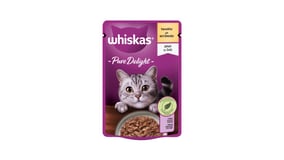 Whiskas Pure Delight Υγρή Τροφή για Γάτες με Κοτόπουλο σε Ζελέ 85g