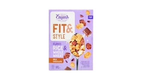 Emma Fit & Style Νιφάδες Σιταριού Ολικής Άλεσης & Ρυζιού με Σοκολάτα Γάλακτος 375g