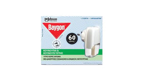 Baygon Εντομοαπωθητική Συσκευή & Ανταλλακτικό Υγρό 60 Νύχτες 36ml