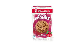 Παπαδοπούλου Μπισκότα Βρώμης με Cranberries 155g